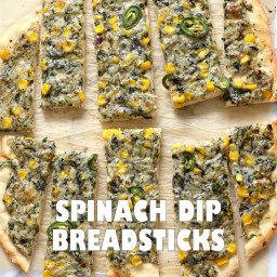 Vegan Spinach Dip Breadsticks