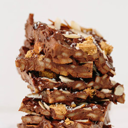 Vegan Spiralized Apple Bark with Almond Butter, Coconut and Sea Salt