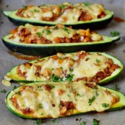 Vegan Stuffed Zucchini Boats With Chickpeas | Easy Recipe
