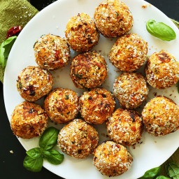 Vegan Sun-Dried Tomato and Basil Meatballs