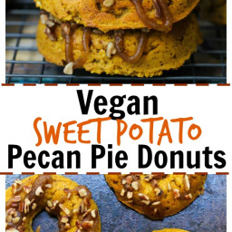 Vegan Sweet Potato Pecan Pie Donuts