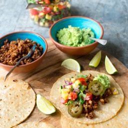 Vegan Tacos with Nut-Meat and Pineapple Salsa Recipe