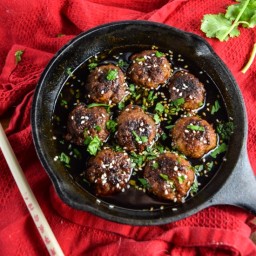 Vegan Teriyaki Meatballs