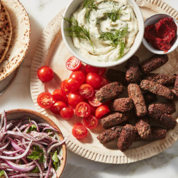 Vegan Turkish Kebabs With Sumac Onions and Garlic-Dill Mayonnaise