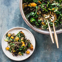 Vegan Wild Rice and Butternut Squash Salad with Maple Dressing