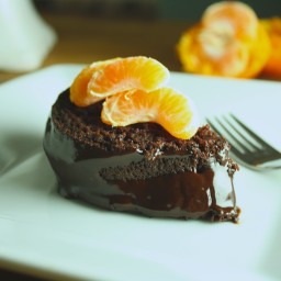 Vegan Cacao Avocado Cake with Chocolate Tangerine Glaze