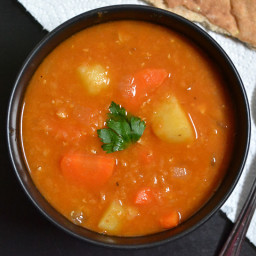 vegan red lentil stew
