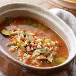 Vegetable and barley soup