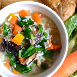 Vegetable and Ginger Congee for #SundaySupper