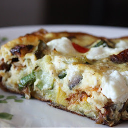 Vegetable and Goat's Cheese Frittata