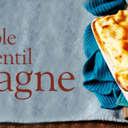 Vegetable and lentil lasagne