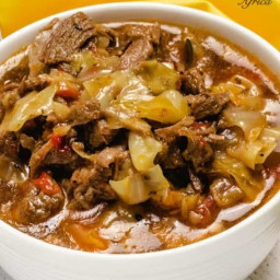Vegetable Beef Soup with Cabbage