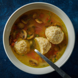 Vegetable Broth With Lemon- and Thyme-Scented Matzoh Balls