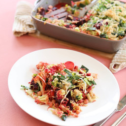 Vegetable Casserole with Brussels Sprouts and Beets