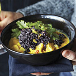 Vegetable Curry and Black Rice