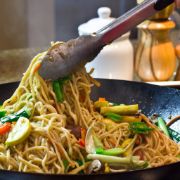 Vegetable Lo Mein Recipe (Homemade Noodles)
