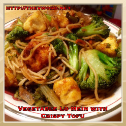 Vegetable Lo Mein with Crispy Tofu
