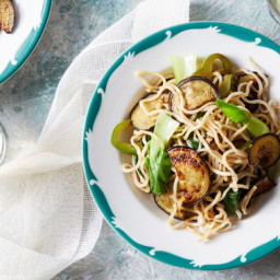 Vegetable Lo Mein with Eggplant & Bok Choy