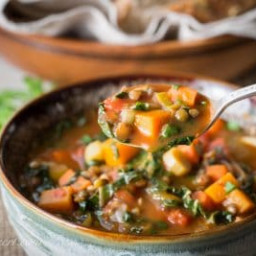 Vegetable Soup with Lentils and Seasonal Greens