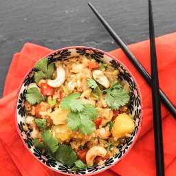 Vegetable Fried Rice With Pineapple (Gluten Free  and  Vegan)
