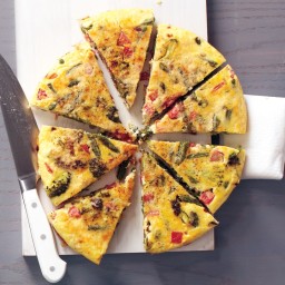 Vegetable Frittata with Roasted Potatoes and Garlic