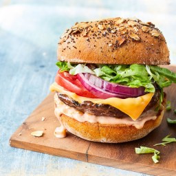 Vegetarian All-American Portobello Burgers Recipe