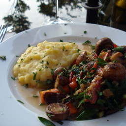 Vegetarian Asparagus Ragout with Polenta