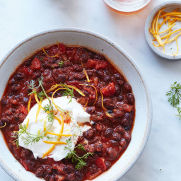 Vegetarian Black Bean Chili with Ancho and Orange