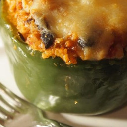 Vegetarian Mexican Inspired Stuffed Peppers
