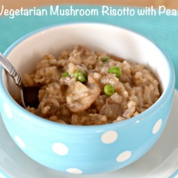 Vegetarian Mushroom Risotto with Peas