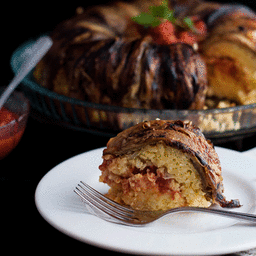 Vegetarian Rice Timbale with Grilled Aubergine Recipe