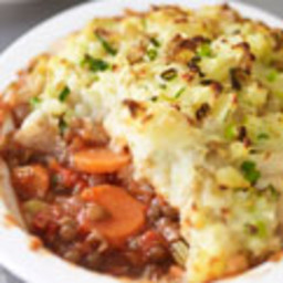 Vegetarian shepherds pie with champ topping