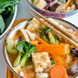 Vegetarian Thai Curry with Udon Noodles