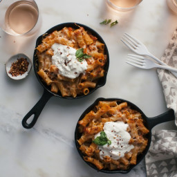 Veggie Baked Ziti (For Two) with Burrata