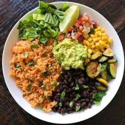 Veggie Burrito Bowl with Mexican Rice