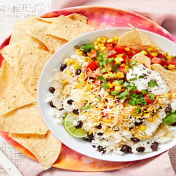 Veggie Burrito Bowls with a Tomato and Charred Corn Salsa