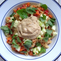 Veggie Couscous Bowls with Hummus 