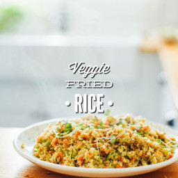 Veggie Fried Rice with Broccoli and Cauliflower (Vegetarian, Egg-Free, Make