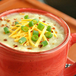 Veggie Loaded Baked Potato Soup... in the Crock-pot!