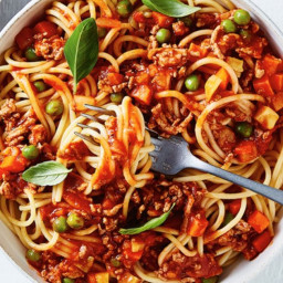 Veggie-loaded spaghetti bolognese recipe