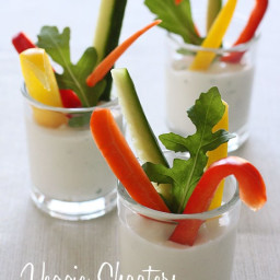 Veggie Shooters (Crudites with Ranch Dip)