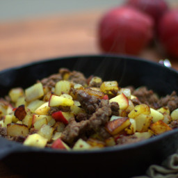 Venison Sausage Hash with Potatoes and Apples