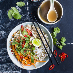 Vietnamese chicken noodle soup (Pho Ga)
