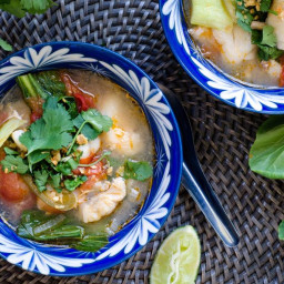 Vietnamese fisherman’s stew with bok choy and lemongrass