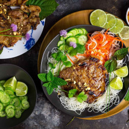 Vietnamese Grilled Pork Chops With Chilled Rice Noodles Recipe