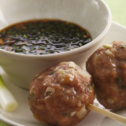 Vietnamese Meatball Lollipops with Dipping Sauce