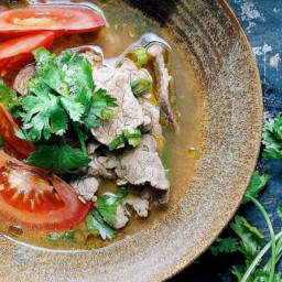 Vietnamese Pho-Inspired Tomato Beef Soup (Paleo, Whole30, Keto)