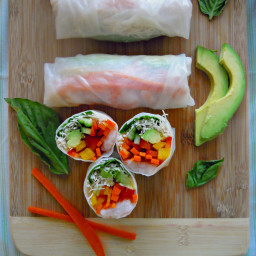 Vietnamese Spring Rolls with Peanut Dipping Sauce