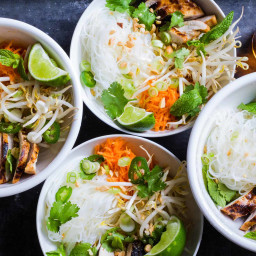 Vietnamese-Style Noodle Bowls with Chicken