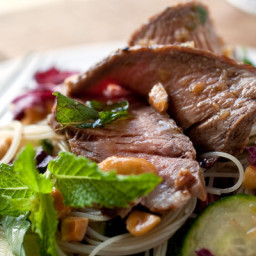Vietnamese-Style Rice-Noodle and Steak Salad